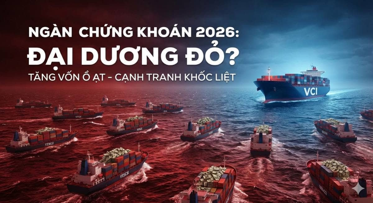 Khi "đại dương xanh" ngả đỏ: cú sốc thừa vốn và cuộc thanh lọc ngành chứng khoán 2026