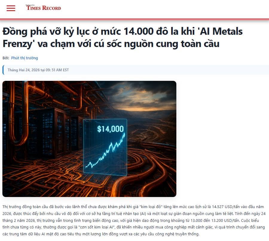 Đồng 5/26 Hướng 6.10 USD: Bứt Phá Nhờ AI Hay Chỉ Là Sóng Ngắn?