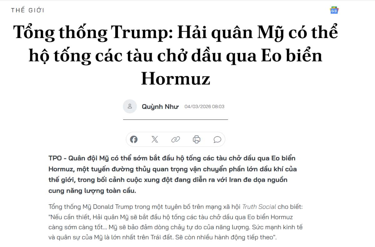 Giá vàng hôm nay ngày 04/03/2026