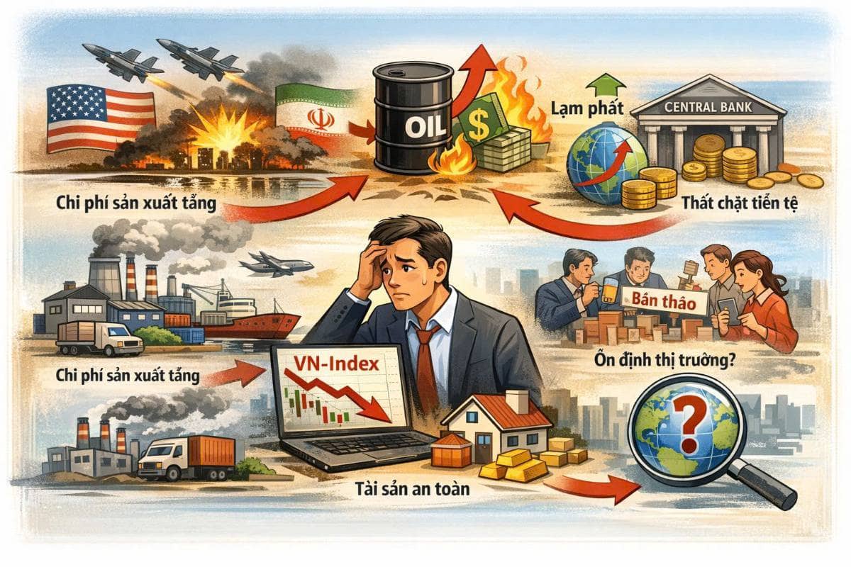 Chiến sự Mỹ – Iran đẩy giá dầu tăng nóng: Thị trường chứng khoán Việt Nam sẽ chịu tác động ra sao?