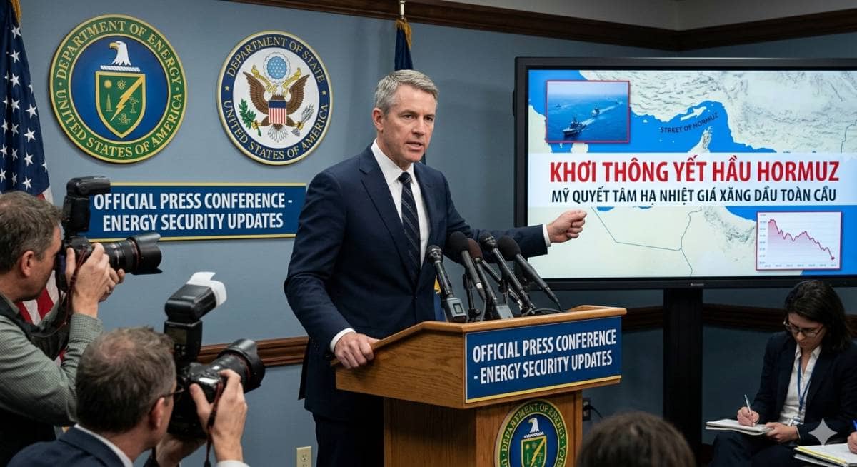 Mỹ phát lệnh khơi thông Yết hầu Hormuz: Quyết tâm hạ nhiệt giá xăng dầu toàn cầu