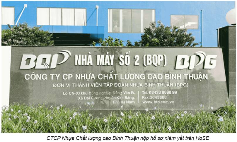 Doanh nghiệp nhựa Bình Thuận nộp hồ sơ niêm yết HoSE sau thời gian ngắn giao dịch trên UPCoM