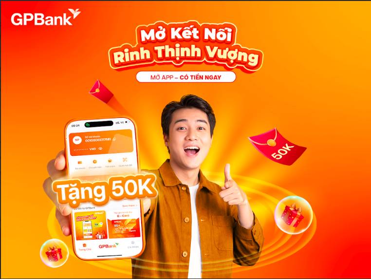 GPBank triển khai ưu đãi hoàn tiền 50.000 đồng cho khách hàng thanh toán bằng mã QR 