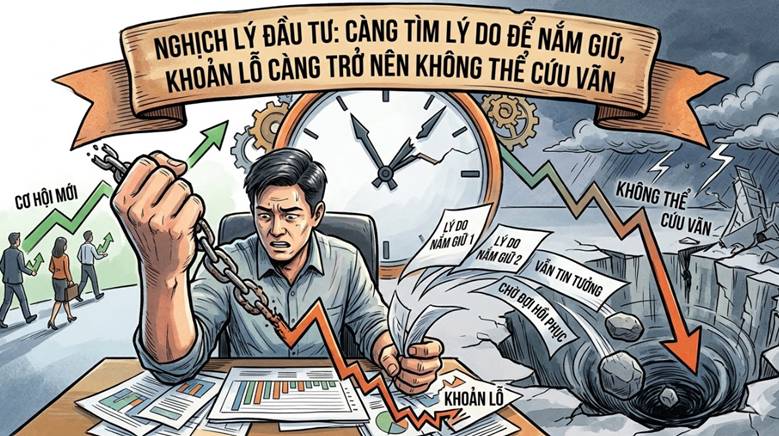 Nghịch lý đầu tư: Càng tìm lý do để nắm giữ, khoản lỗ càng trở nên không thể cứu vãn