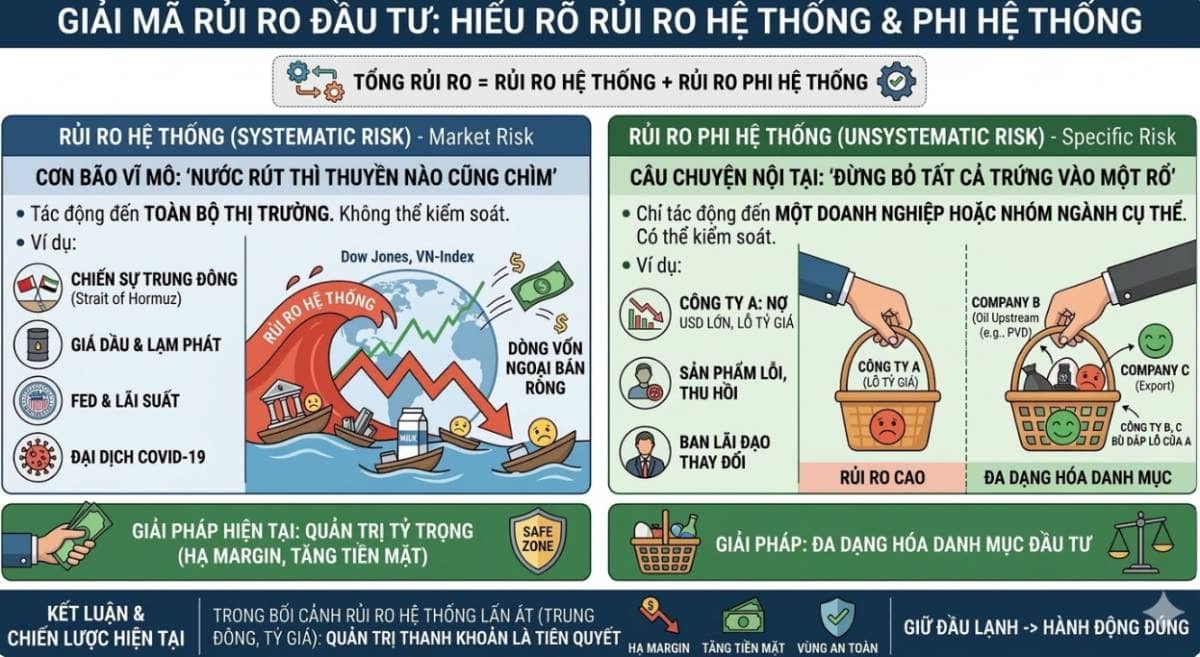 HIỂU ĐÚNG VỀ CẤU TRÚC RỦI RO: RỦI RO HỆ THỐNG VÀ RỦI RO PHI HỆ THỐNG. . Chắc hẳn những phiên giao dịch  ...