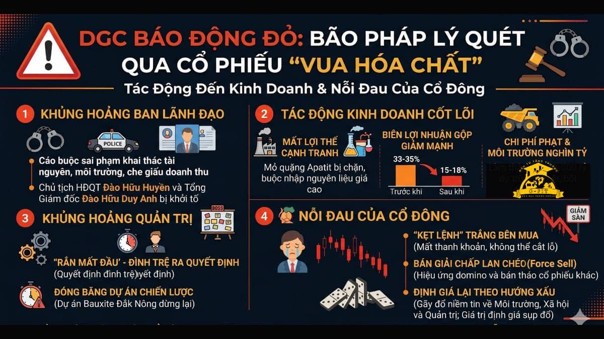 DGC báo động đỏ: Từ rủi ro pháp lý đến hoạt động kinh doanh bị ảnh hưởng, cổ đông vẫn là người thiệt thòi nhất!