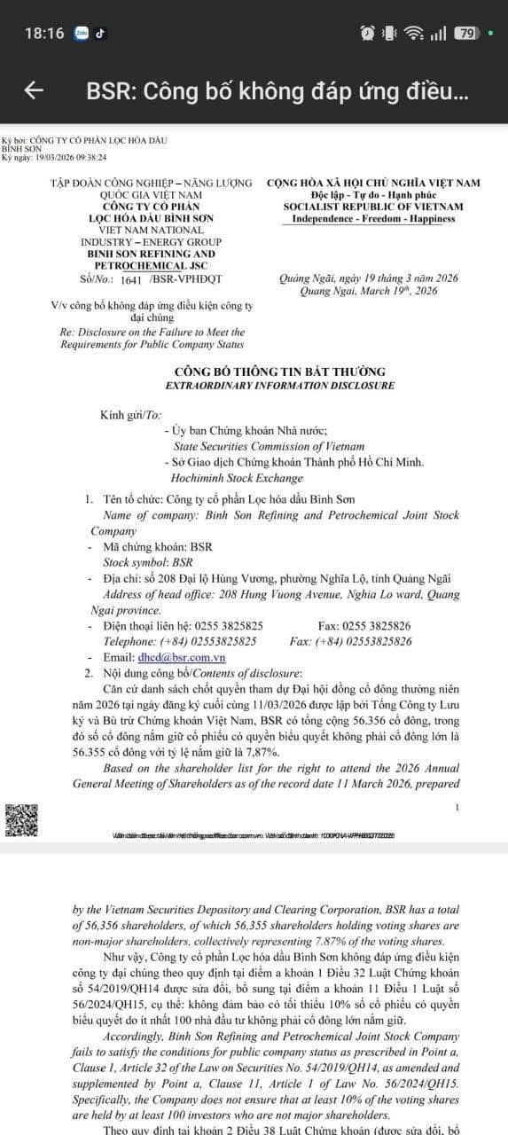 BSR: Giá đã "nói" trước rồi, NĐT có nghe không?