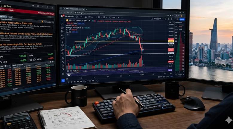 Góc nhìn thị trường: XAU/USD trước sức ép "lãi suất cao trong thời gian dài" – kịch bản nào cho ngày 23/03?