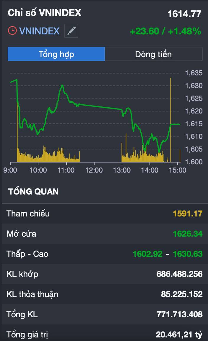 VN-Index “hồi sinh” trở lại 1.600: dòng tiền quay lại hay chỉ là cái bẫy hồi phục sau bán tháo?