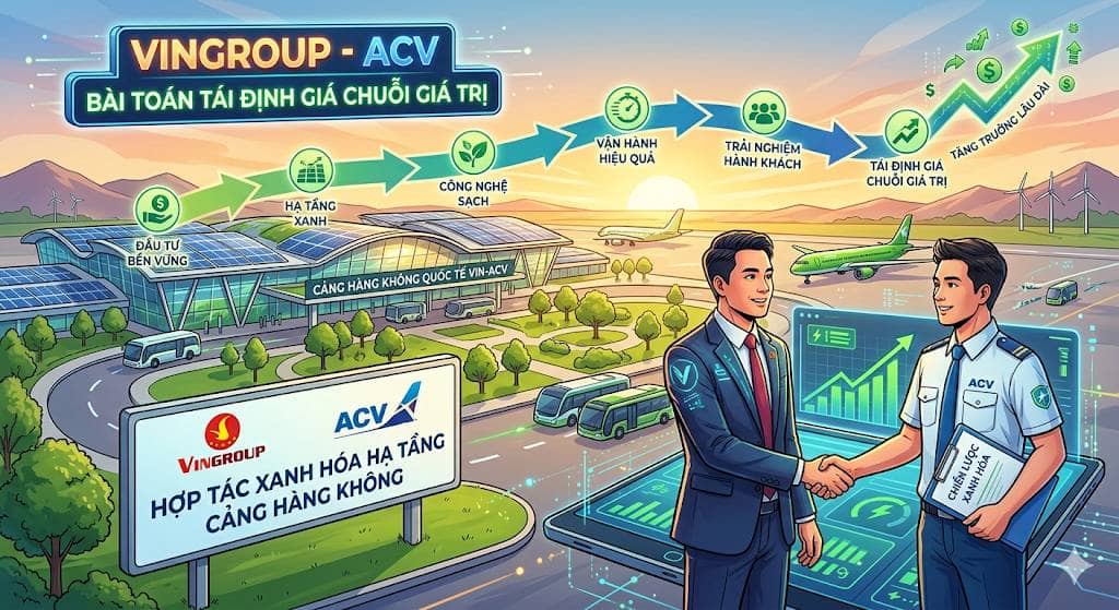 Hợp Tác Xanh Hóa Hạ Tầng Cảng Hàng Không Vingroup - ACV Và Bài Toán Tái Định Giá Chuỗi Giá Trị