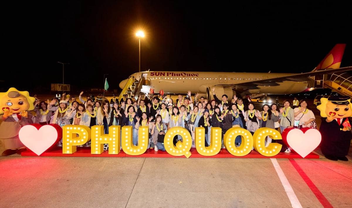 Du khách Đài Loan bất ngờ với trải nghiệm chuyến bay quốc tế của Sun PhuQuoc Airways