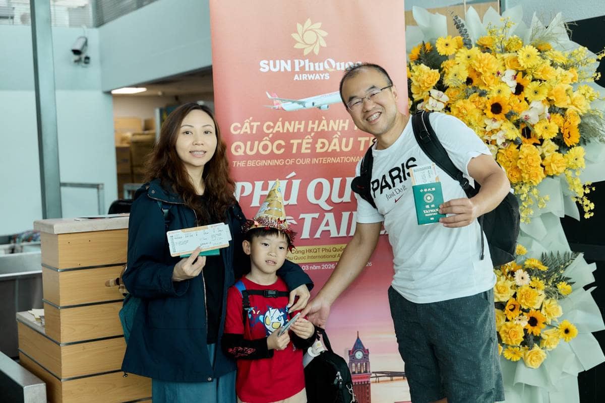 Du khách Đài Loan bất ngờ với trải nghiệm chuyến bay quốc tế của Sun PhuQuoc Airways