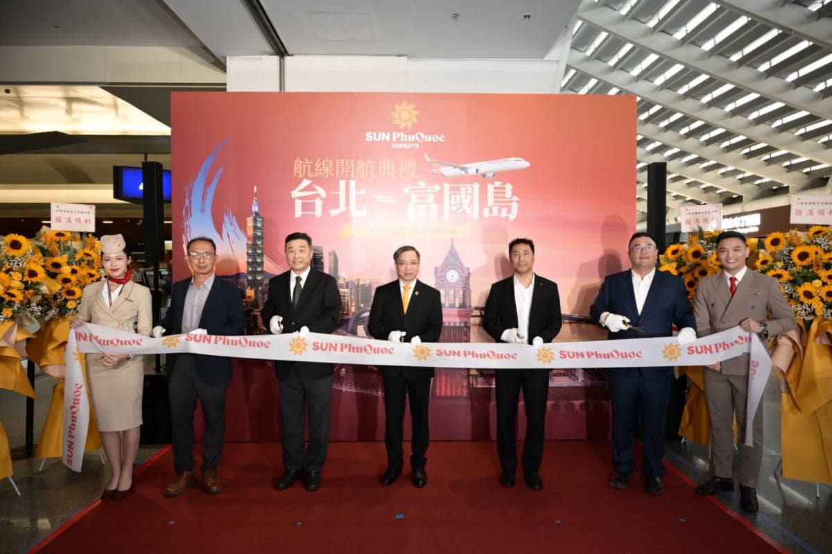 Sun PhuQuoc Airways cất cánh chuyến bay quốc tế đầu tiên đến Đài Bắc (Đài Loan - Trung Quốc)