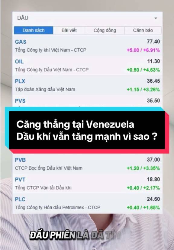 Venezuela căng thẳng ! Dầu Khí vẫn tăng mạnh vì sao ? #chungkhoan #dautuchungkhoan 