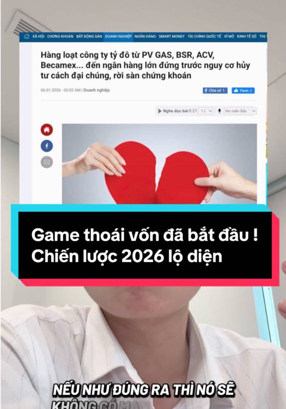 Game thoái vốn bắt đầu ! Chiến lược 2026 đã lộ diện ! #chungkhoan #dautuchungkhoan 