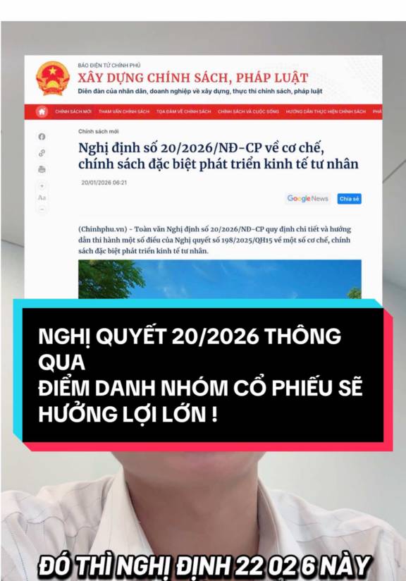 Điểm danh nhóm cổ phiếu hưởng lợi từ Nghị Quyết 20/2026