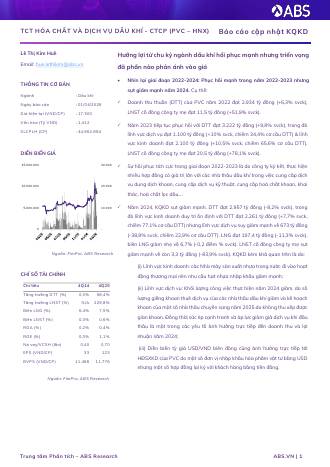 PVC: Báo cáo cập nhật KQKD Q4/2025