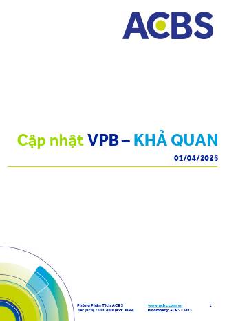 VPB: Khuyến nghị KHẢ QUAN với giá mục tiêu 30,000 đồng/cổ phiếu