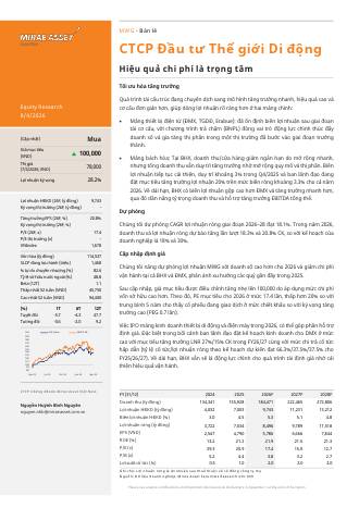 MWG: Khuyến nghị MUA với giá mục tiêu 100,000 đồng/cổ phiếu