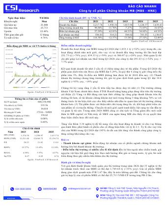 MBS: Khuyến nghị MUA với giá mục tiêu 25,713 đồng/cổ phiếu