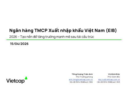EIB: Báo cáo cập nhật 15/04/2026