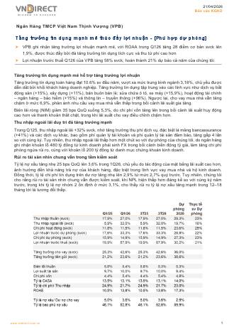 VPB: Báo cáo cập nhật KQKD Q1/2026