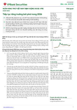 VPB: Báo cáo cập nhật ĐHCĐ 2026