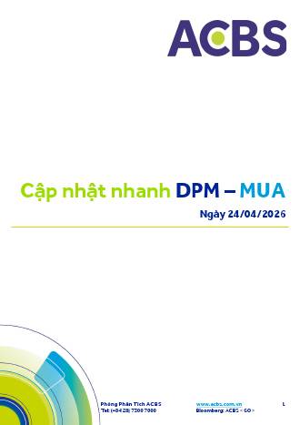 DPM: Khuyến nghị MUA với giá mục tiêu 33,900 đồng/cổ phiếu