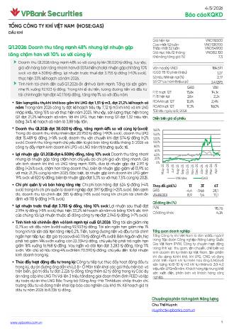 GAS: Báo cáo cập nhật KQKD Q1/2026