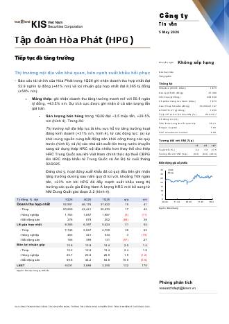 HPG: Báo cáo cập nhật KQKD Q1/2026