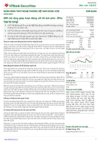 VCB: Báo cáo cập nhật KQKD Q1/2026
