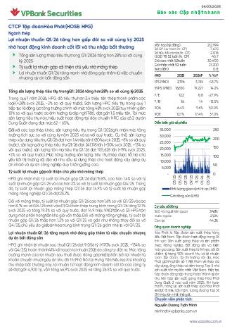 HPG: Báo cáo cập nhật KQKD Q1/2026