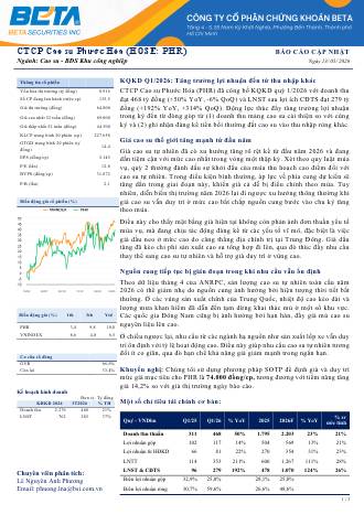 PHR: Báo cáo cập nhật KQKD Q1/2026