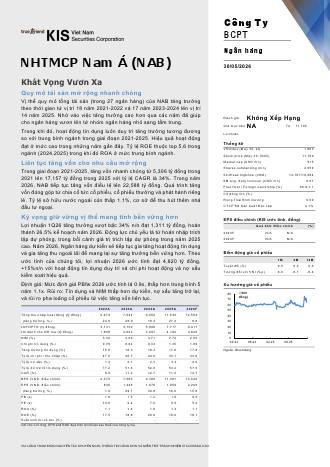 NAB: Báo cáo cập nhật KQKD Q1/2026