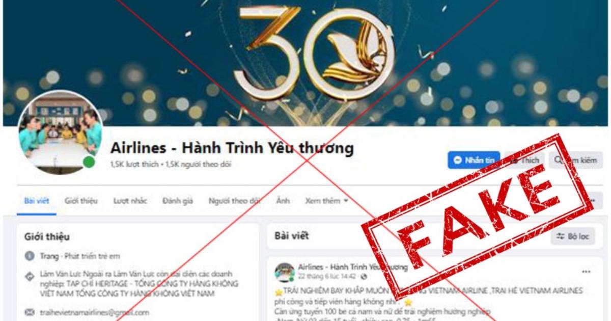 Cảnh báo nóng: Nở rộ website, fanpage, tài khoản giả mạo lừa đảo vé máy bay giá rẻ