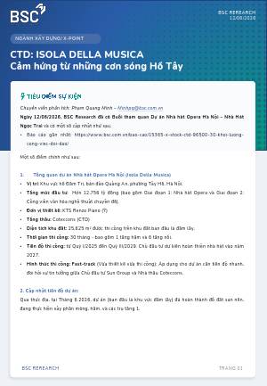 CTD:  ISOLA DELLA MUSICA - Cảm hứng từ những cơn sóng Hồ Tây