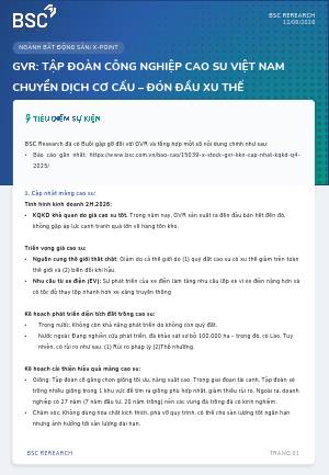 GVR: Báo cáo cập nhật 12/06/2026
