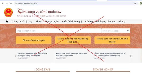 Cảnh báo đỏ tới những ai truy cập “dichvuconghanhchinh.com”