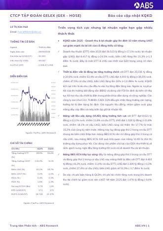 GEX: Báo cáo cập nhật KQKD Q1/2026