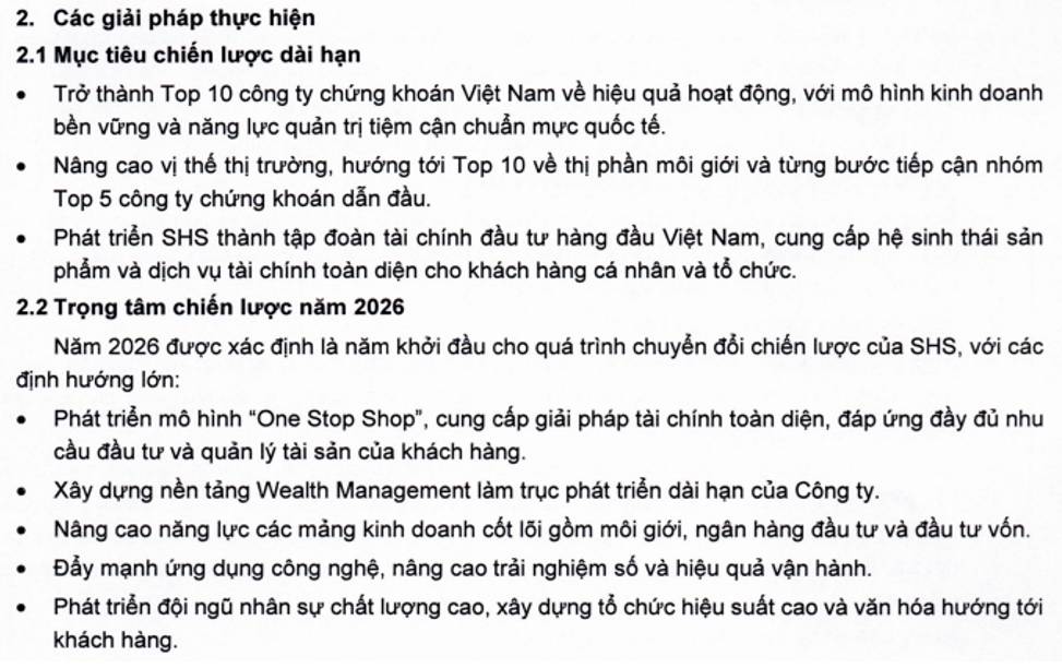 SHS - Cập nhật và phân tích kế hoạch kinh doanh 2026