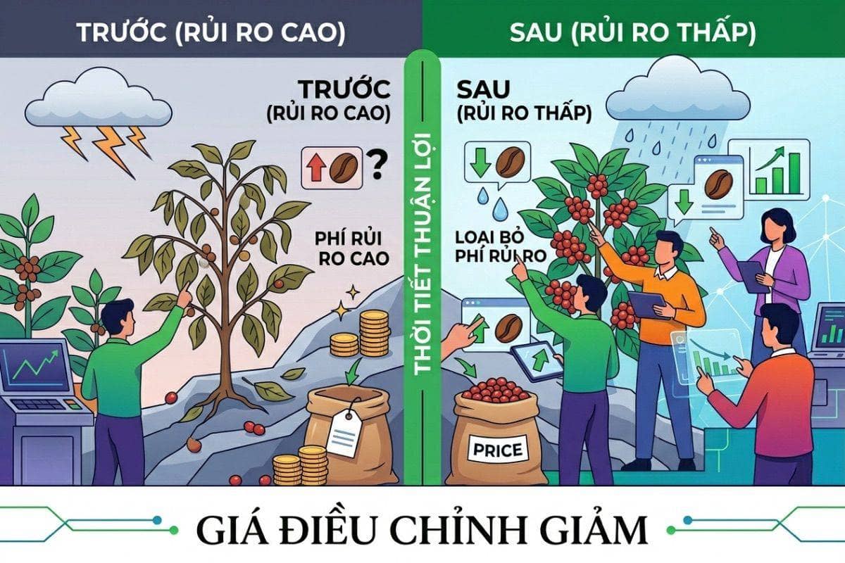 Tồn kho thấp nhưng giá cà phê vẫn giảm: Định giá sai?