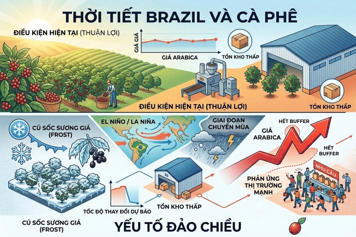 Tồn kho thấp nhưng giá cà phê vẫn giảm: Định giá sai?