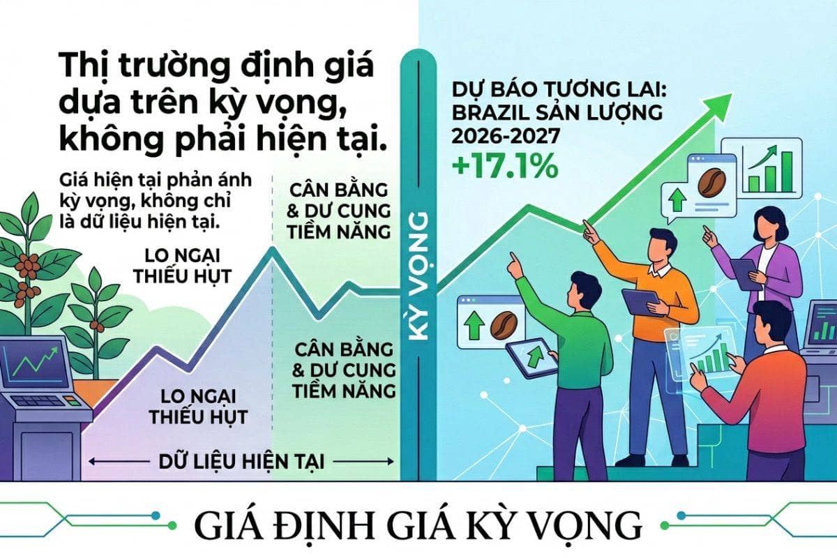 Tồn kho thấp nhưng giá cà phê vẫn giảm: Định giá sai?