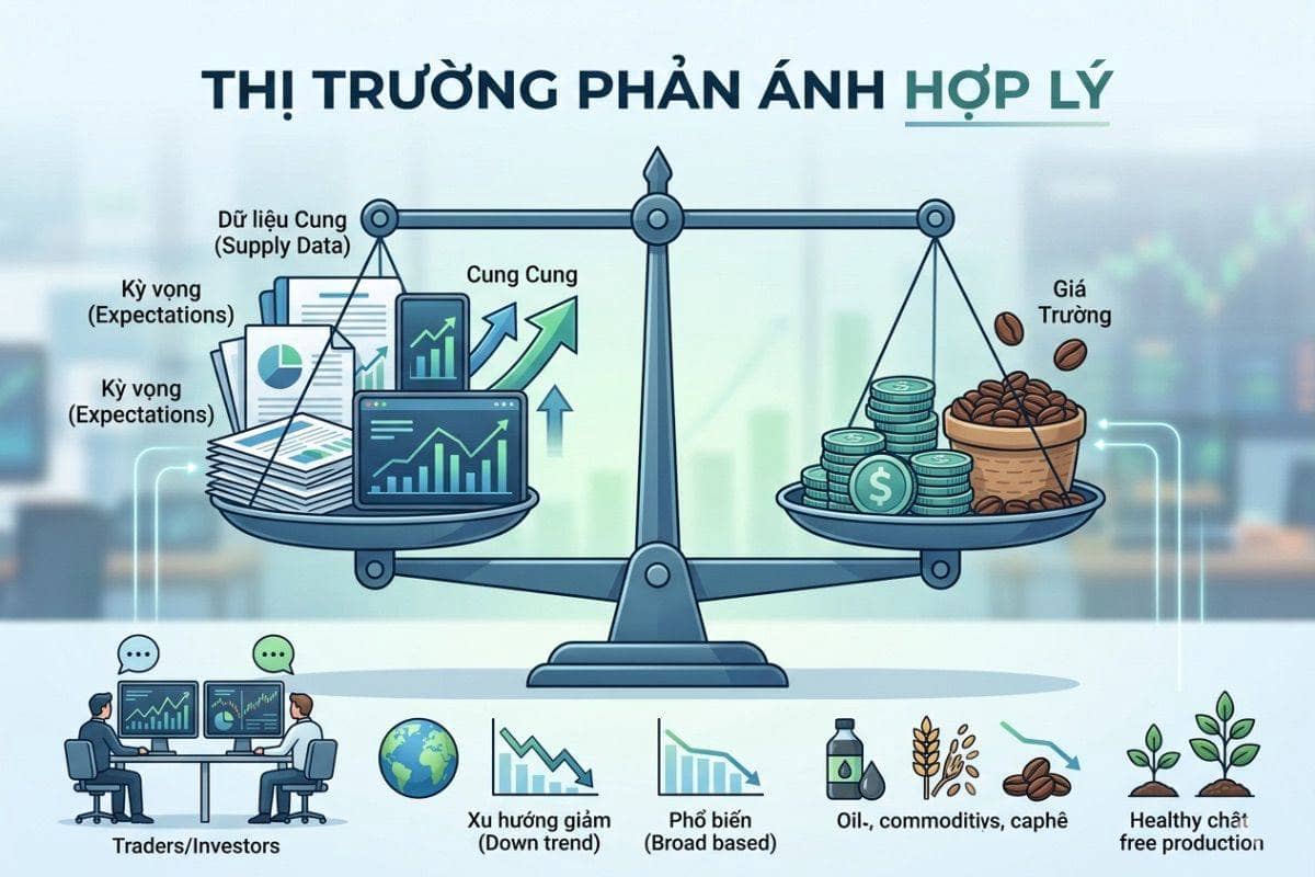 Tồn kho thấp nhưng giá cà phê vẫn giảm: Định giá sai?
