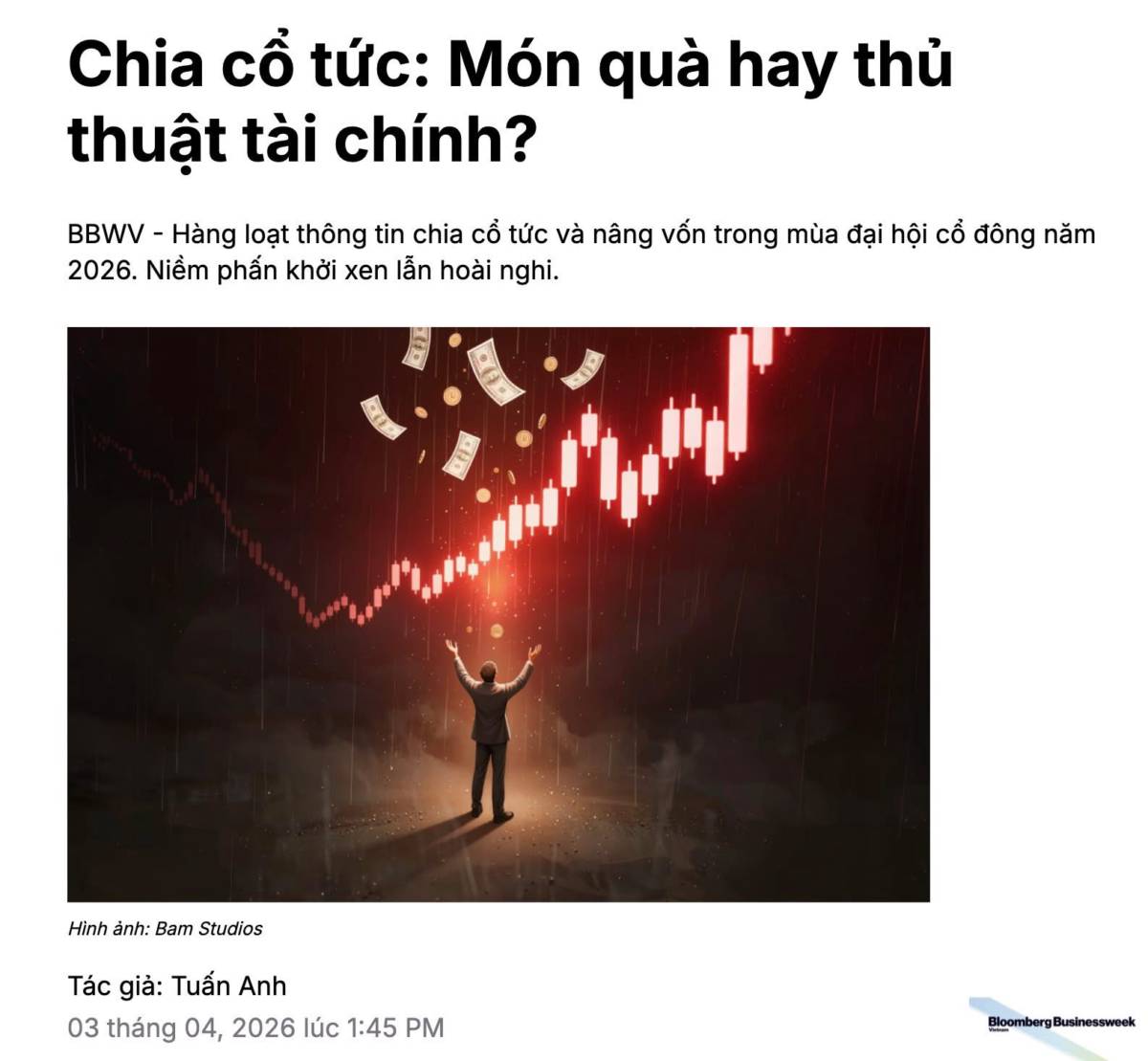 Chia cổ tức: Món quà hay thủ thuật tài chính?