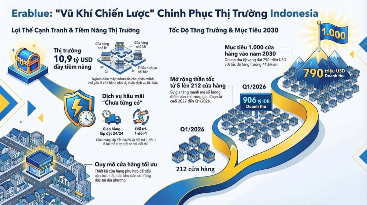 Eralbue – Tận dụng dư địa tăng trưởng cực lớn tại thị trường Indonesia