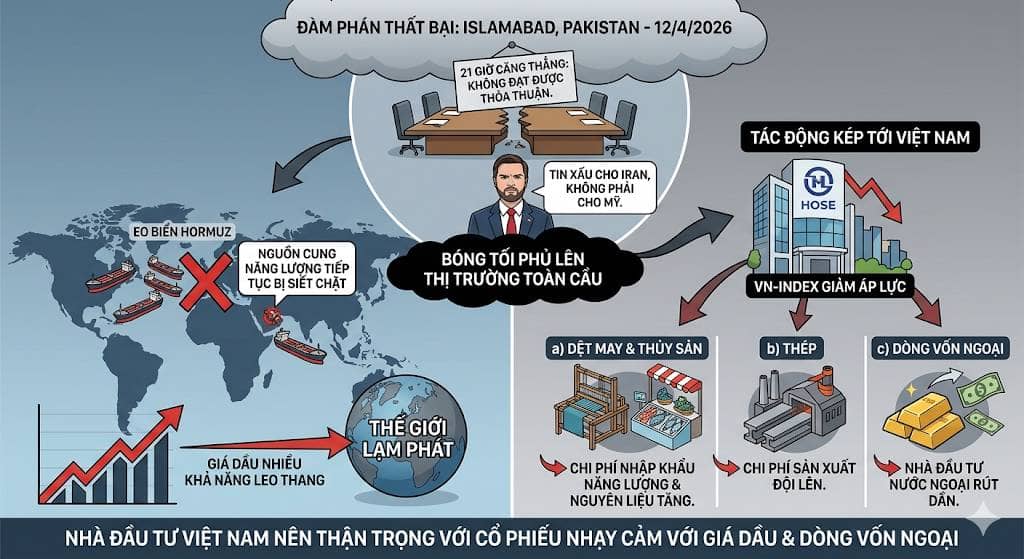 [Cú Sốc Đàm Phán Giữa Mỹ - Iran]. Rạng sáng 12/4/2026, sau 21 giờ đàm phán trực tiếp tại Islamabad,  ...