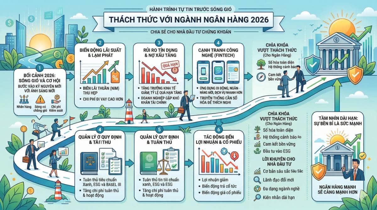 Thách thức cho ngành ngân hàng 2026 và cuộc chiến bảo vệ biên lãi thuần