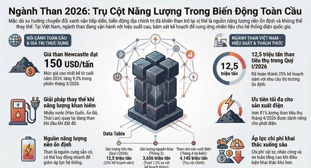Ngành than đang “nóng” trở lại: Cơ hội hay chỉ là sóng ngắn hạn?