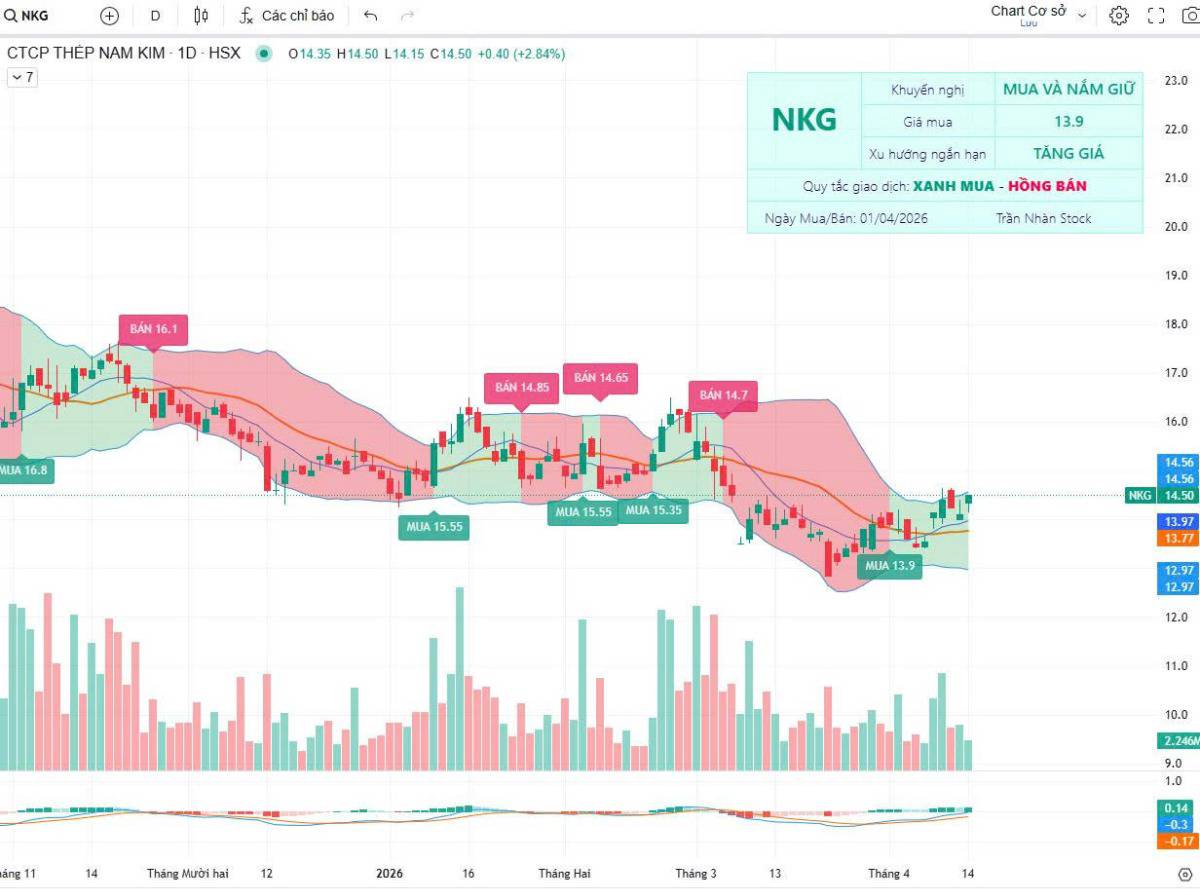 🌲Nhật ký giao dịch 14/04/2026: GIẢI NGÂN NKG – ĐÓN SÓNG DÒNG TIỀN LỚN!. 1. Động lực phục hồi (Nội lực  ...